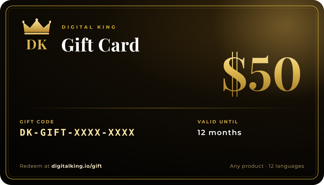 Digital King gift card